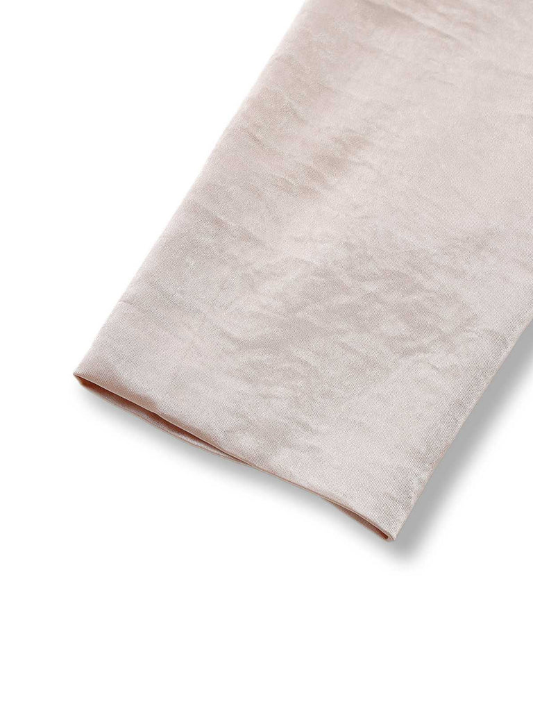 [Prévente] Veste courte champagne en satin à chaîne de perles années 1950