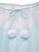 [Prévente] Chemise de nuit bleue en tulle à volants et peluche années 40