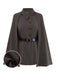 [Prévente] Veste à revers avec cape amovible et ceinturée années 1940