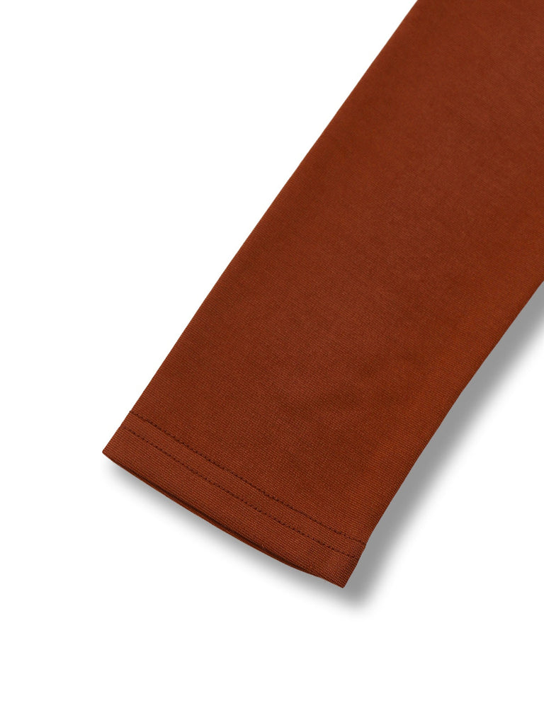 [Prévente] Robe marron à carreaux en maille à col noué années 1950