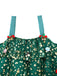 Robe en maille verte avec pompons forme d'arbre de Noël des années 1960