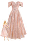 Robe à sequins champagne à épaules dénudées années 1930