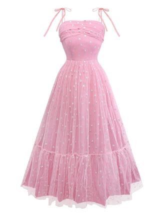 Robe de bal en tulle argenté à cœur et bretelles spaghetti années 1930