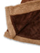 Trench-coat boutonné en faux daim col cranté marron des années 1950