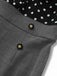 [Pré-vente] Combinaison col noué à pois patchwork noire des années 1950