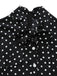 [Pré-vente] Combinaison col noué à pois patchwork noire des années 1950