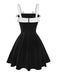 [Pré-vente] Robe noire en velours avec nœud années 50