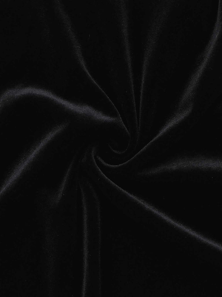 [Pré-vente] Robe noire en velours avec nœud années 50