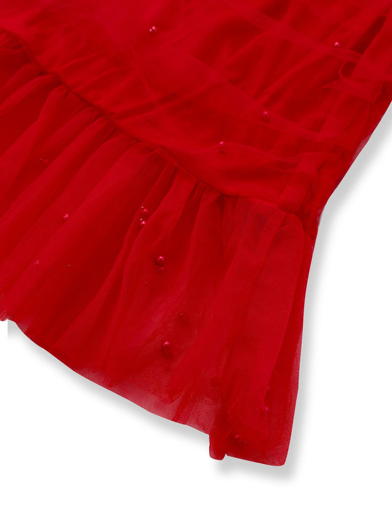 Robe en maille à encolure en cœur et épaules dénudées des années 1960