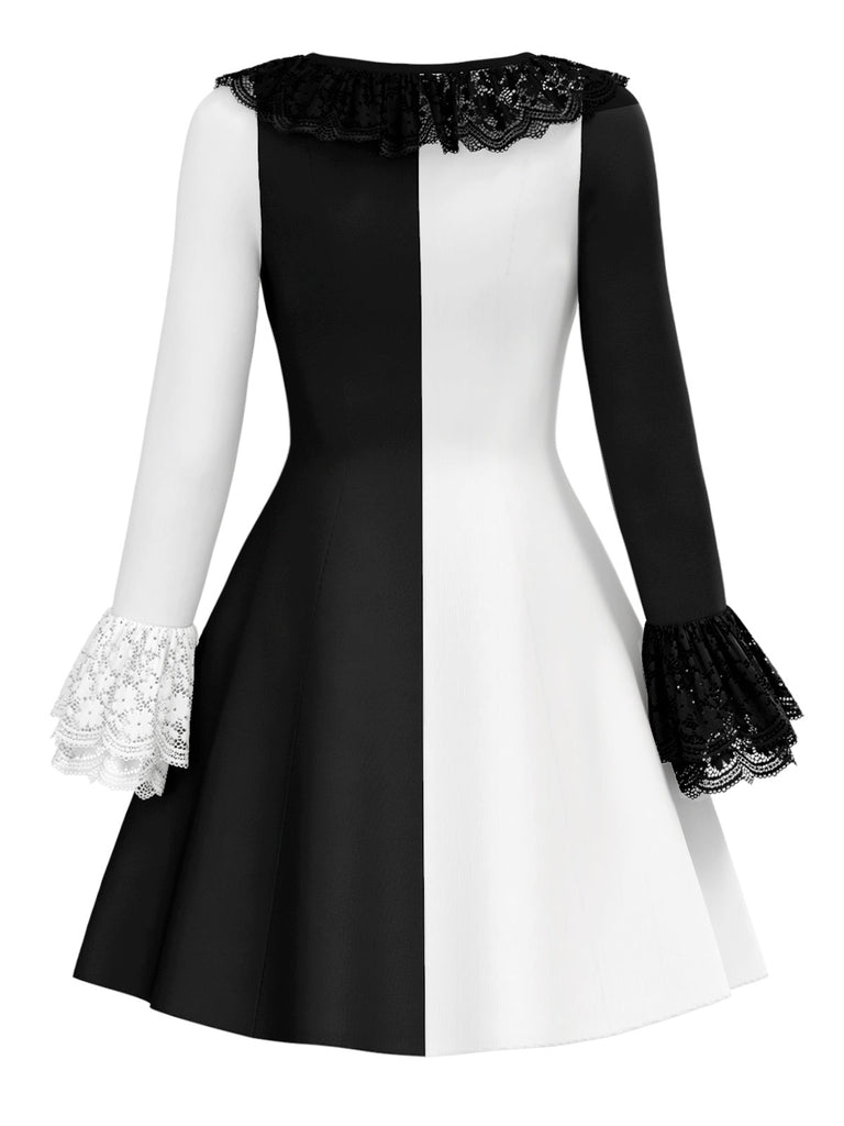 [Prévente] Robe de Terrifier d'Halloween à volants en dentelle des années 1960