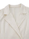 Manteau blanche en fausse laine à boutons nacrés années 1940