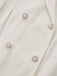 Manteau blanche en fausse laine à boutons nacrés années 1940