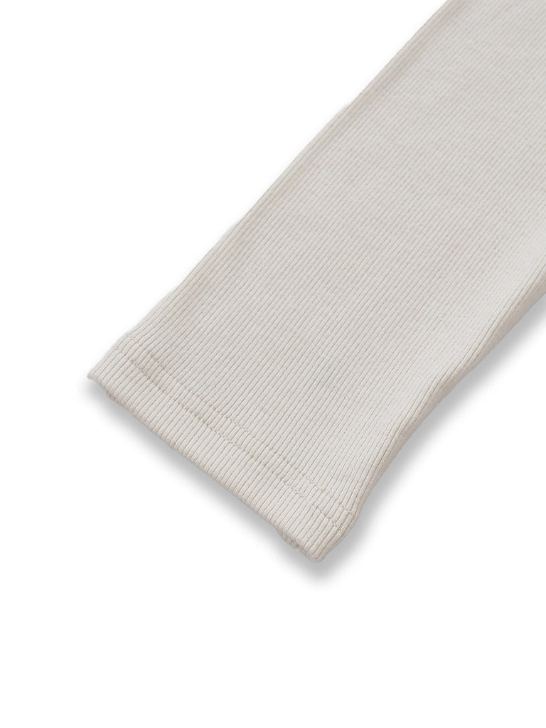 [Pré-vente] Robe patchwork en tricot et peluche à nœud col en trou de serrure beige années 1950