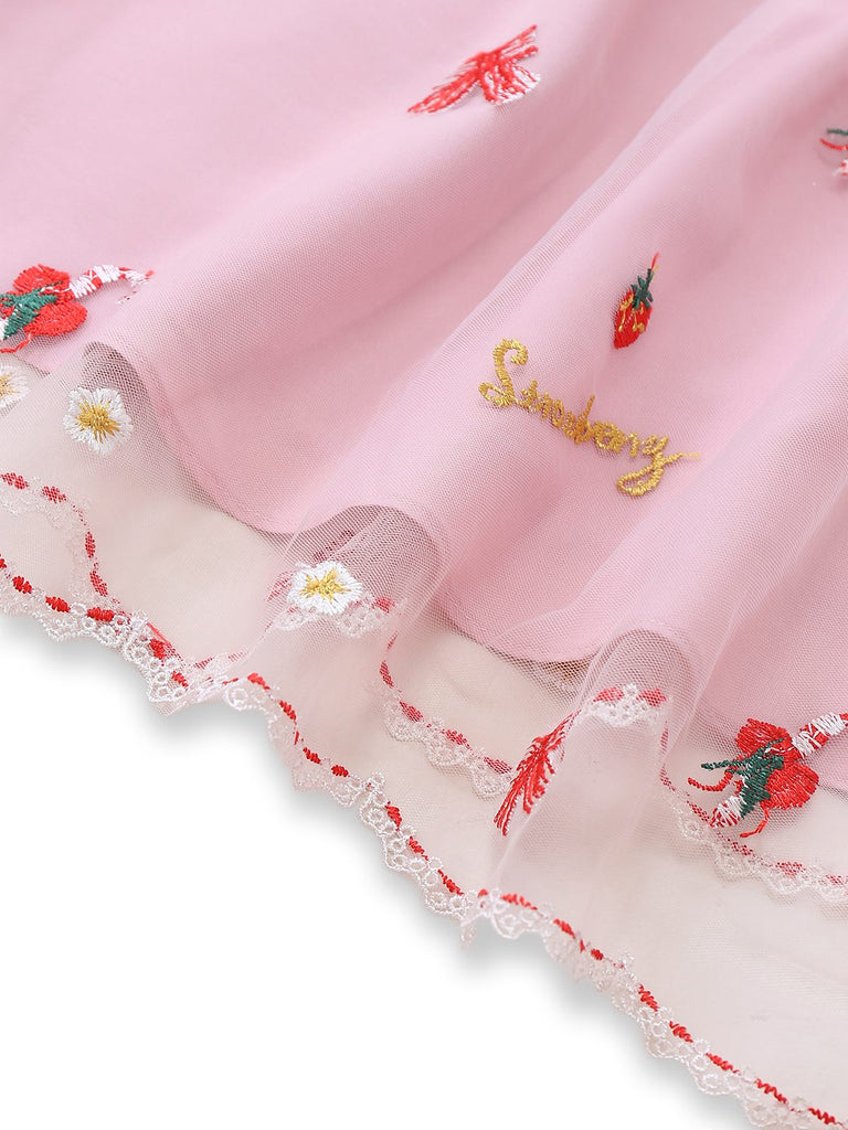 [Prévente] Robe bustier rose en maille à sequins et fourrure années 1950