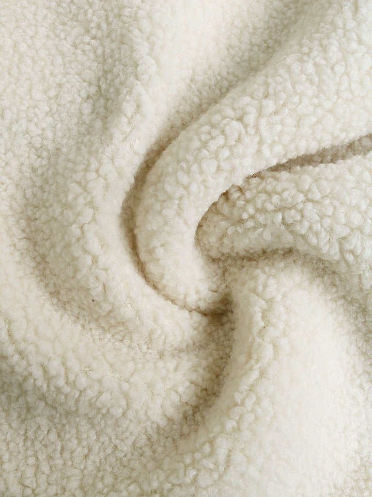 Gilet beige poches en fausse laine années 1950