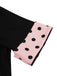 Robe trapèze à ceinture et revers à pois années 1950