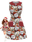 [Pré-vente] Robe rouge à Père Noël et bonhomme de neige années 1960