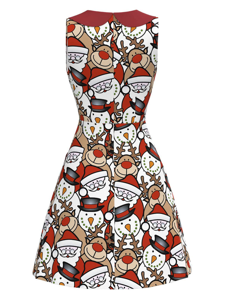 [Pré-vente] Robe rouge à Père Noël et bonhomme de neige années 1960