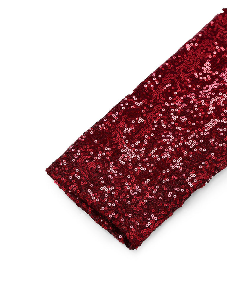 Veste blazer à paillettes col revers des années 1970