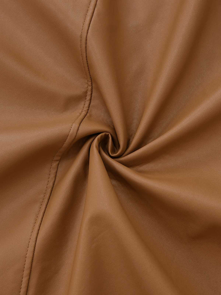 Manteau long à revers en fausse polaire sherpa contrastée des années 1940