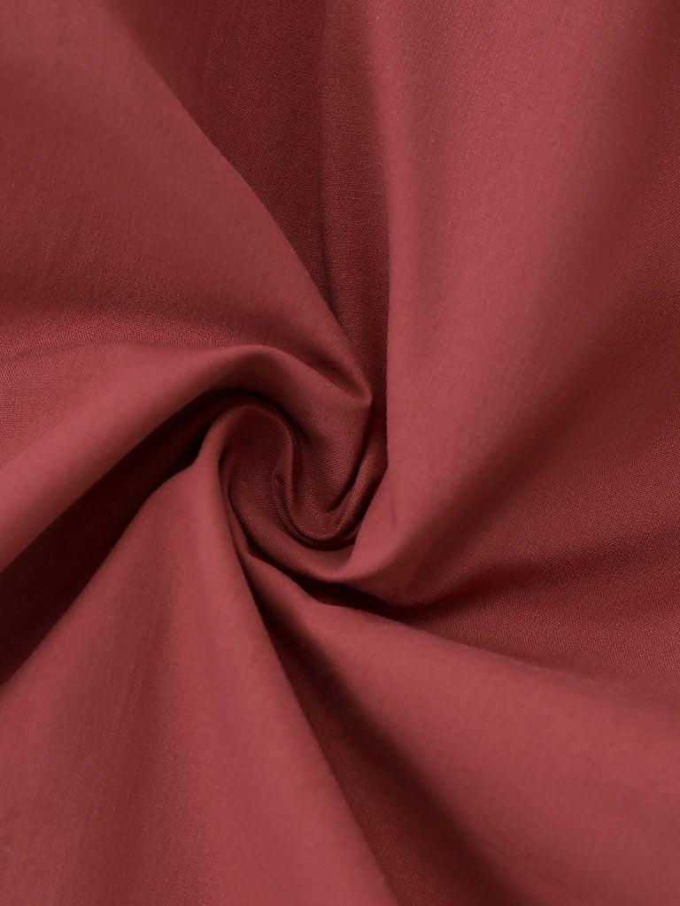 [Prévente] Robe rose poudré en coton à volants col en forme de goutte contrastée années 40