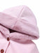 Manteau rose à capuche boutonné en fausse laine années 1950