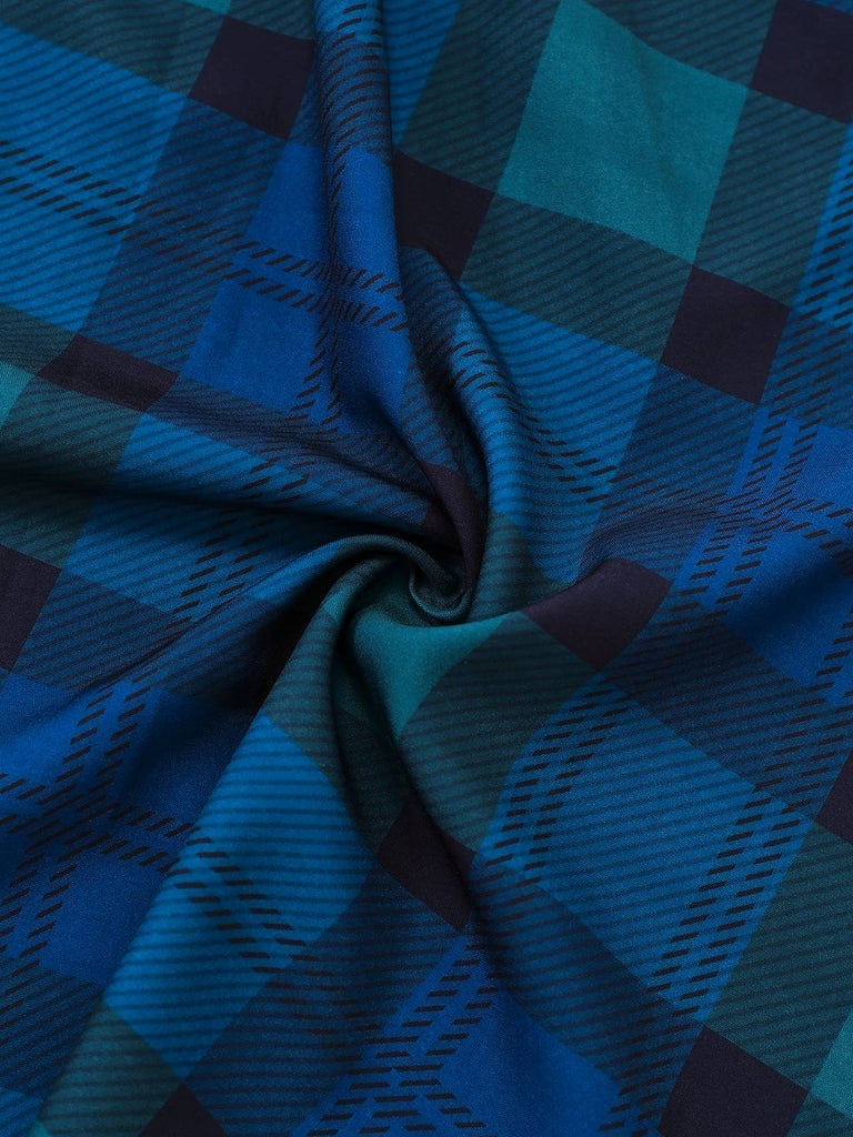 [Prévente] Robe patchwork carreaux vichy vert style col chemise années 50