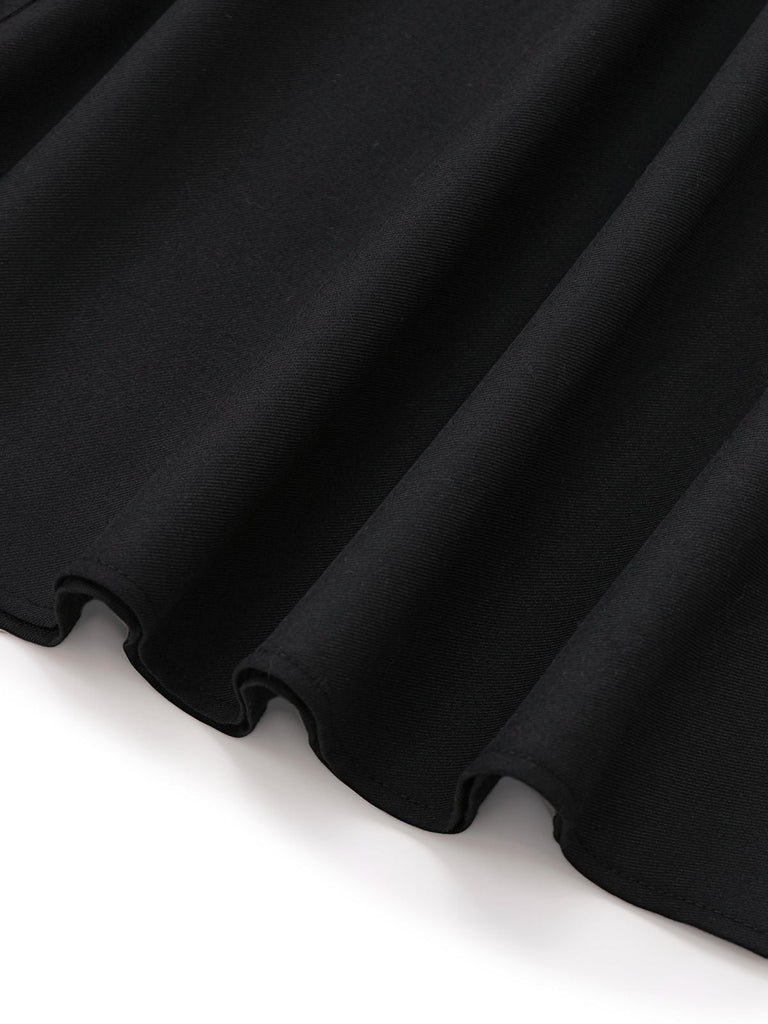 [Prévente] Robe dos nu rayée noire et rouge des années 50