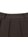 [Prévente] Jupe courte plissée à volants marron style preppy années 60