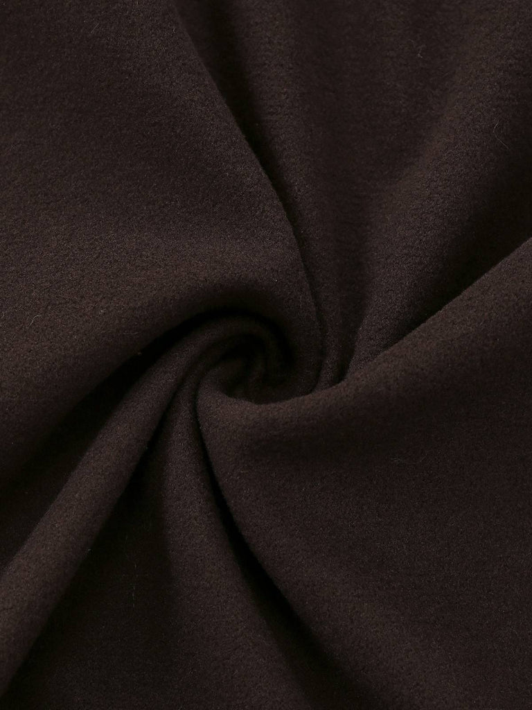 Manteau cape à revers en fausse fourrure des années 1960