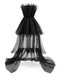 Robe noire résille nœud années 1980