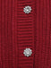 Cardigan rouge uni en maille lâche orné de perles des années 1950