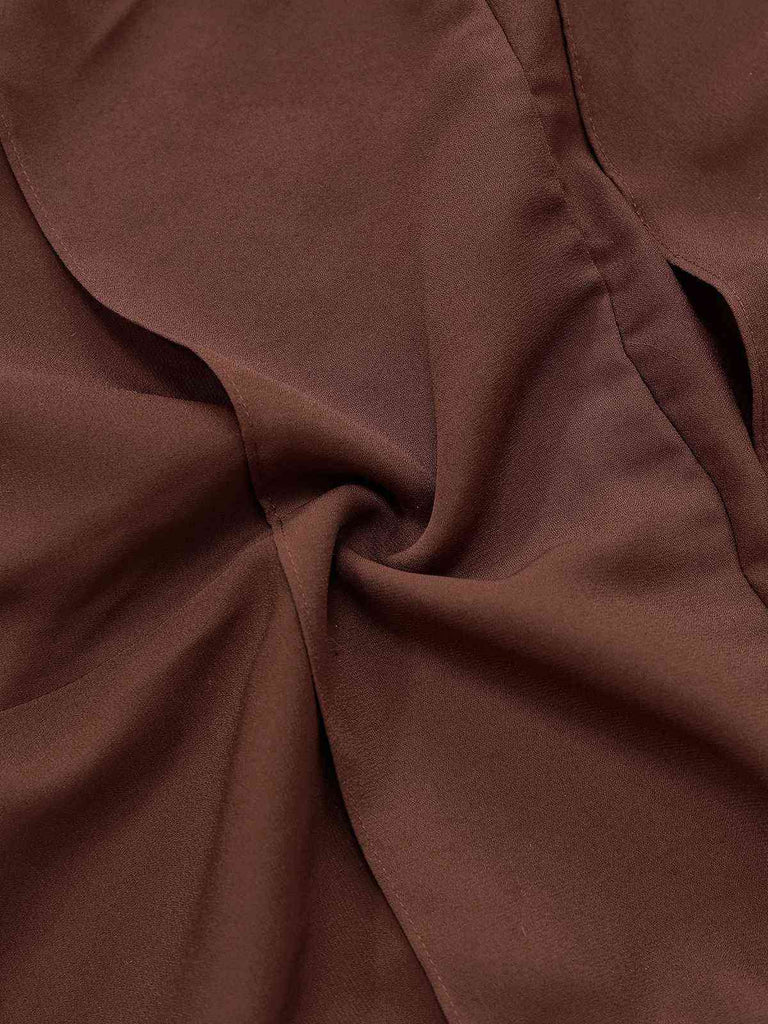 Robe Marron à Ceinture et Nœud Papillon Années 1920