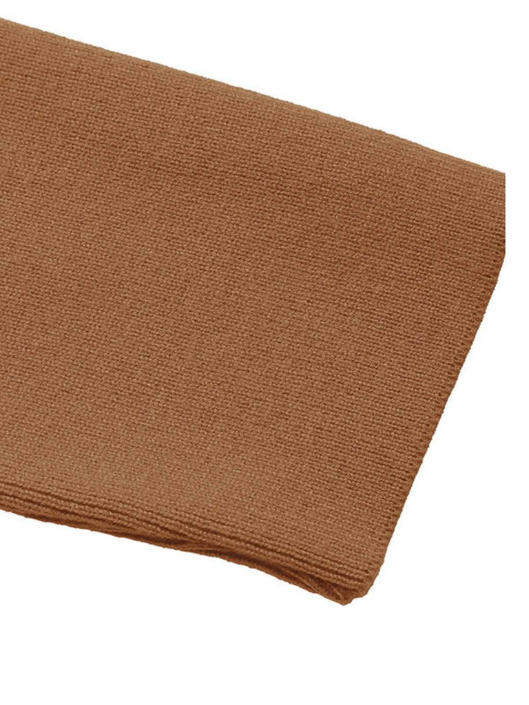 Haut en maille patchwork à boutons irréguliers marron des années 1970