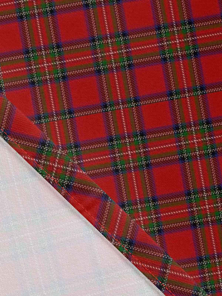 Robe de Noël tartan à ourlet asymétrique bordé de fourrure des années 1950