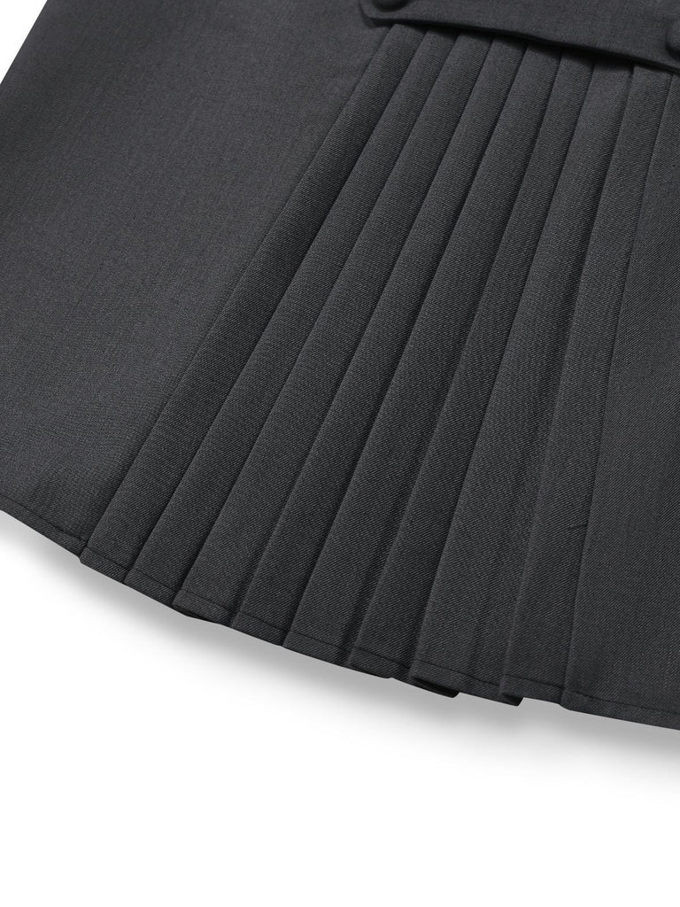 [Prévente] Robe Crayon Bleue à Ceinture et Nœud Papillon Années 1930