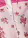 Camisole plissée en patchwork de dentelle florale rose années 1960