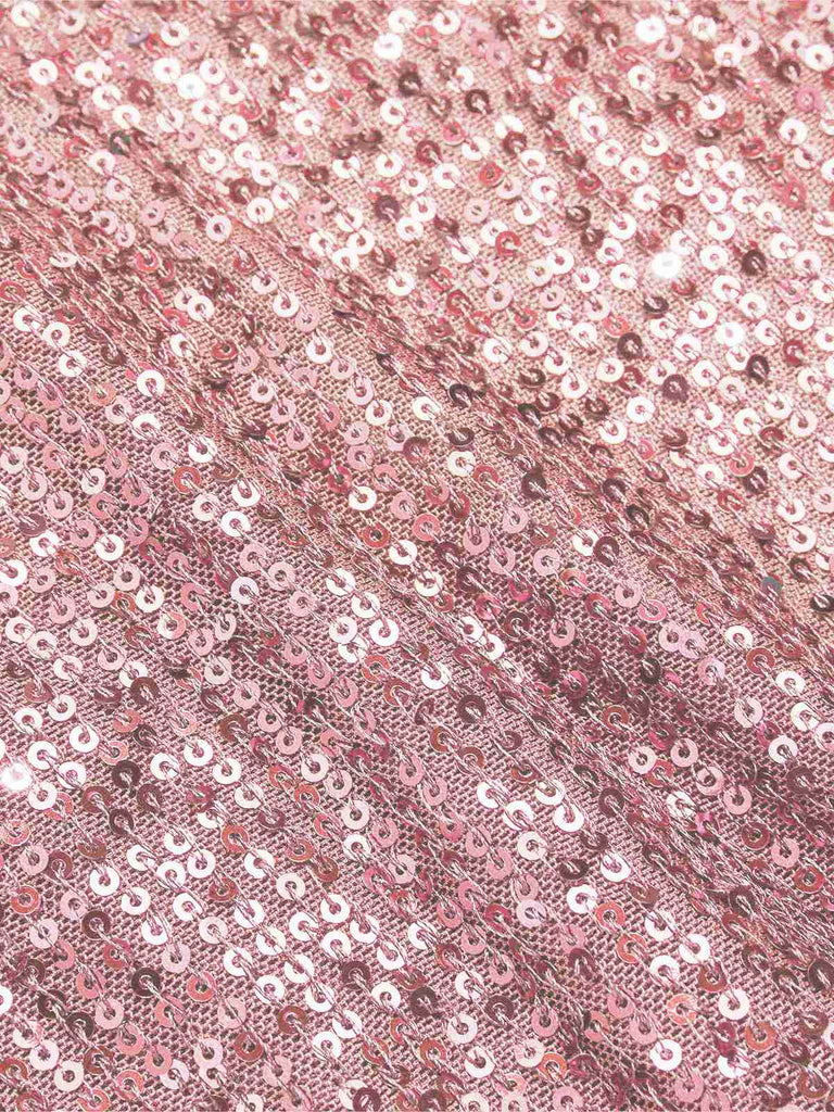 Combinaison à jambes larges à paillettes rose des années 1960