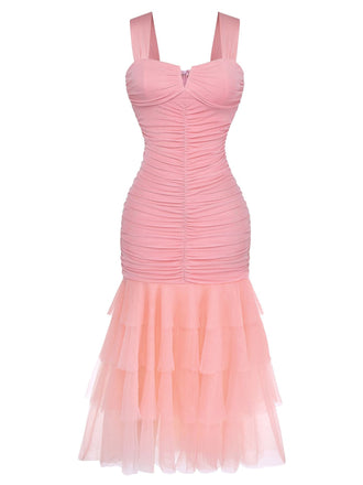 Robe bodycon uni maille patchwork ruchée 1930s