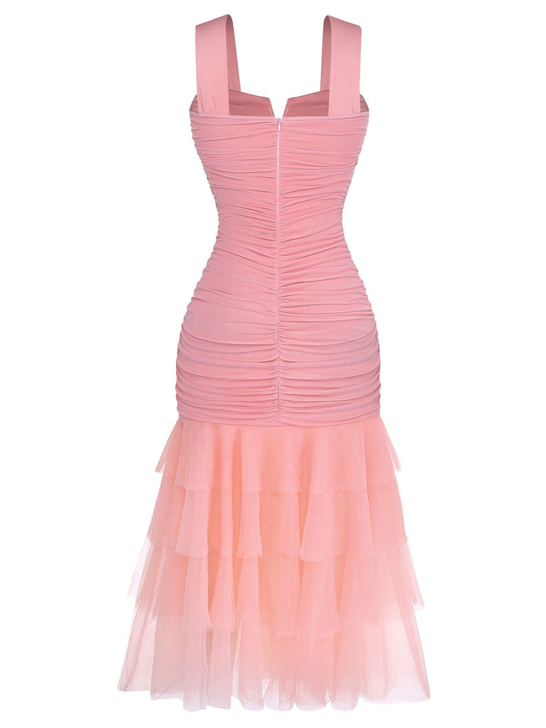 Robe bodycon uni maille patchwork ruchée 1930s