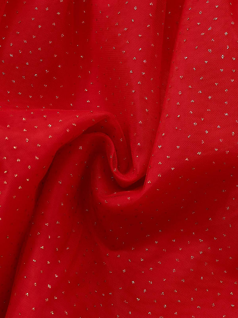 Robe bustier en tulle à paillettes et dos noué années 1960