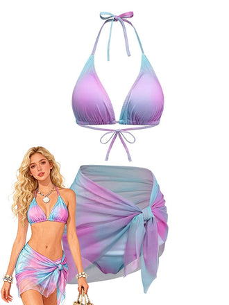 Bikini Dos Nu Ombré et Cache-Maillot Y2K 2000s