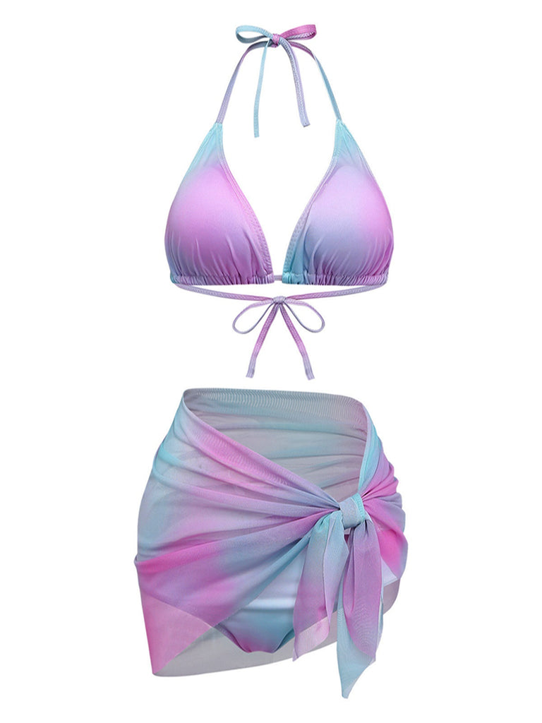 Bikini Dos Nu Ombré et Cache-Maillot Y2K 2000s