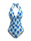 Maillot de bain une pièce plissé effet ventre plat couleur fraise années 1950
