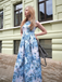 Robe sans manches imprimé floral huile 1950s