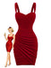 [Prévente] Robe courte rouge velours corset années 1980s