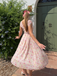 [Prévente] Robe Swing Manches Bouffantes Fleurs Bleu Années 1950