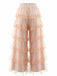 Rose à Pois Tulle à Volants Étagés Volant Pantalon Années 1970 2