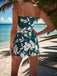 2 Pièces Tropical Floral Imprimé Bustier & Short Ensemble Années 1930 4