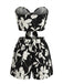 2 Pièces Tropical Floral Imprimé Bustier & Short Ensemble Années 1930 13